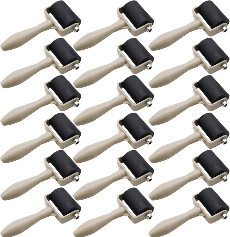 HRJZF Rubber Brayer Roller Set, 16 Pack, 1.4 Inch, Printmaking and Stamping Tools - Image 1